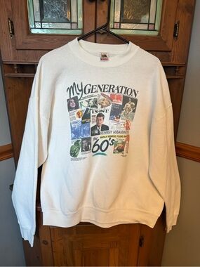 Vintage 1994 "My Generation: The 60's" Collage Crewneck Sweatshirt XL